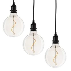 3er Set Designleuchte Glow Mit Netzstecker G In Klar