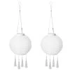 LED Lampion 2er-Set Solar Quaste Lampenkette SOLARBETRIEBEN In Weiß -Heimdekoration Verkäufe amare led lampion 2er set solar quaste lampenkette solarbetrieben in weiss