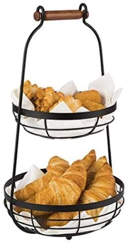 APS 2-stufige Etagère In Braun/Schwarz Ø 26 Cm, H: 48 Cm -Heimdekoration Verkäufe aps 2 stufige etagere in braun schwarz o 26 cm h 48 cm 2