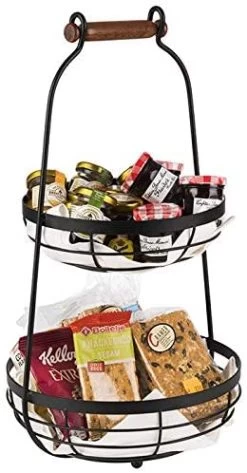 APS 2-stufige Etagère In Braun/Schwarz Ø 26 Cm, H: 48 Cm -Heimdekoration Verkäufe aps 2 stufige etagere in braun schwarz o 26 cm h 48 cm 3