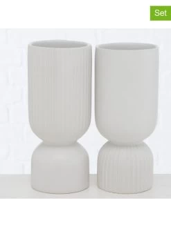 2er-Set: Vasen "Gino" In Weiß