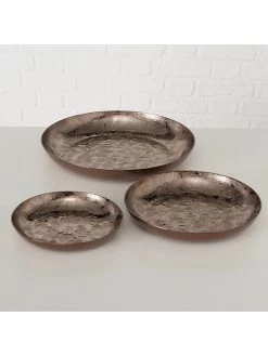 3er-Set: Dekoteller "Rustique" In Gold -Heimdekoration Verkäufe boltze 3er set dekoteller rustique in gold 1