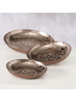 3er-Set: Dekoteller "Rustique" In Gold -Heimdekoration Verkäufe boltze 3er set dekoteller rustique in gold 4