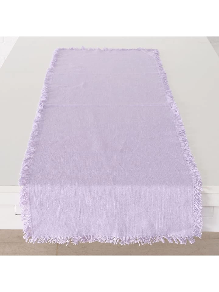 Tischläufer "Lenea" In Flieder - (L)140 X (B)40 Cm 4 Tischläufer "Lenea" In Flieder - (L)140 X (B)40 Cm – Bild 2