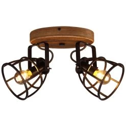 BRILLIANT Spotrondell, 2-flammig Matrix 18x36x21 Cm In Schwarz Stahl