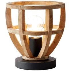 BRILLIANT Tischleuchte 20cm Matrix Nature ⌀ 20 Cm In Antik Holz/schwarz Korund