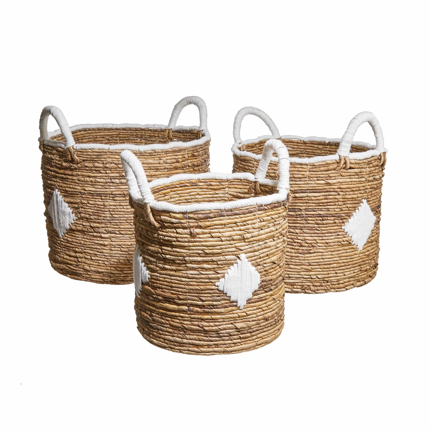 Korb Aus Bananenblatt Ø27cm BANANAS In Natur-Weiß 6 Korb Aus Bananenblatt Ø27cm BANANAS In Natur-Weiß – Bild 4