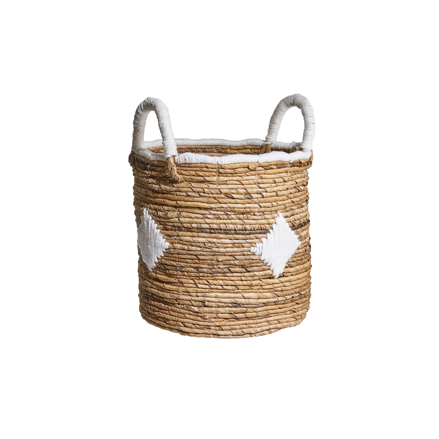 Korb Aus Bananenblatt Ø27cm BANANAS In Natur-Weiß 3 Korb Aus Bananenblatt Ø27cm BANANAS In Natur-Weiß