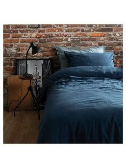 Flanell-Bettwäsche-Set "Groove" In Blau -Heimdekoration Verkäufe damai flanell bettwasche set groove in blau 2