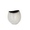 Vase "Antea" In Creme - H. 22 Cm - D. 22 Cm