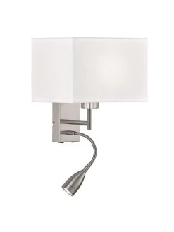 LED-Wandleuchte "Dream" In Weiß/ Nickel - (B)25 X (H)38 Cm