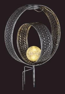 Solarleuchte "SOLARLEUCHTE METALL SILBERFARBEN, 1XLED" In Silver -Heimdekoration Verkäufe globo lighting solarleuchte solarleuchte metall silberfarben 1xled in silver 4