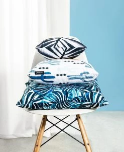 Kissen "Graphic 183" In Blau & Braun -Heimdekoration Verkäufe juniqe kissen graphic 183 in blau and braun 2