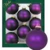 Christbaumkugeln In Lila - 8 Stück - Ø 7 Cm