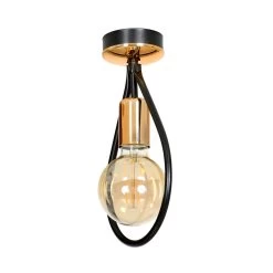 Deckenlampe In Schwarz Kupfer