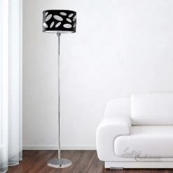 Stehlampe In Chrom Weiß Schwarz