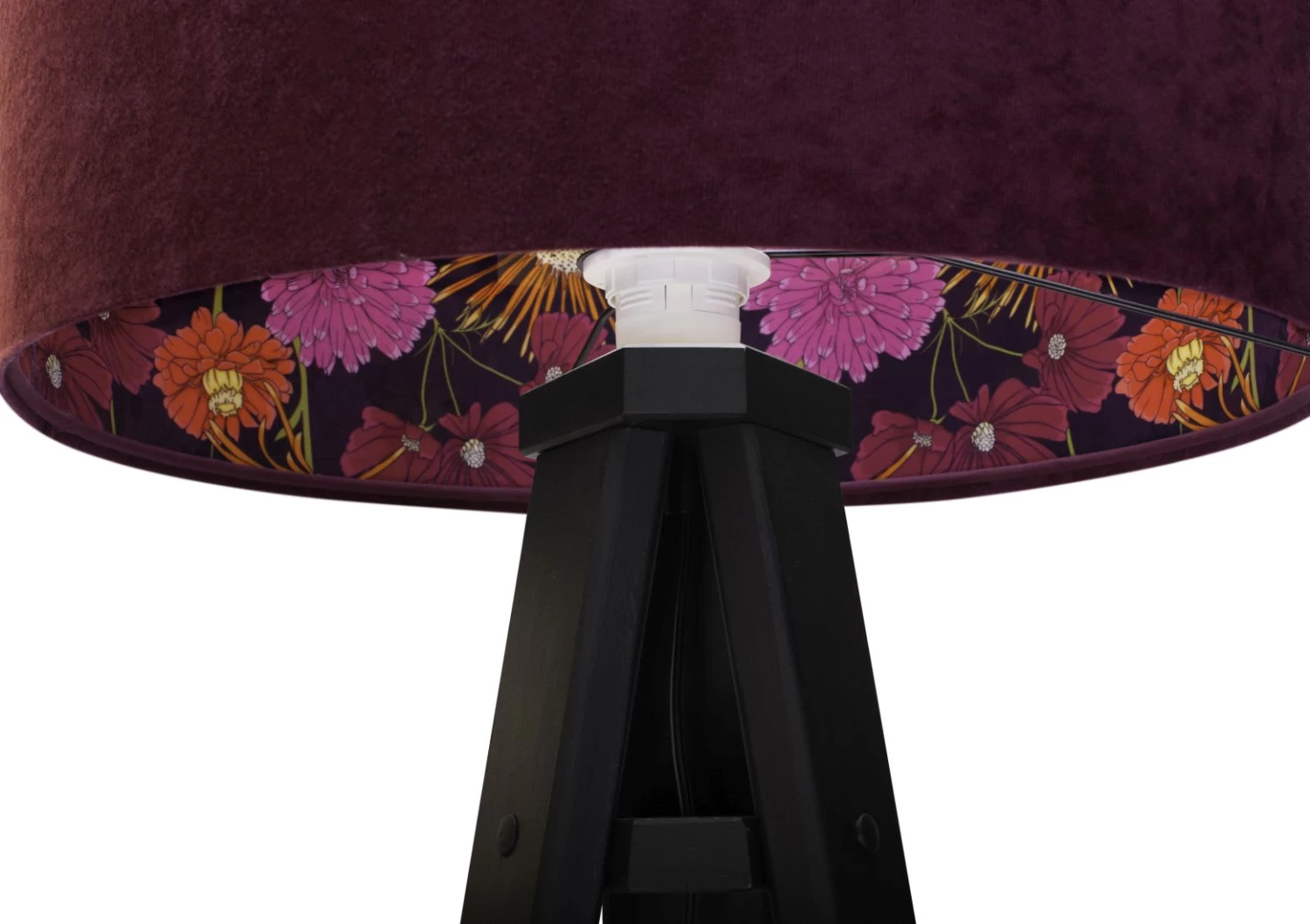 Stehlampe In Schwarz Beere Bunt (floral) 4 Stehlampe In Schwarz Beere Bunt (floral) – Bild 2