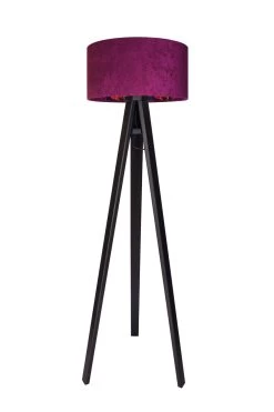 Stehlampe In Schwarz Beere Bunt (floral)