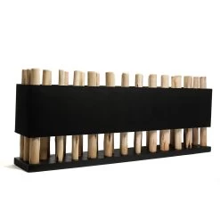 Tischlampe In Holz (Natur) Schwarz