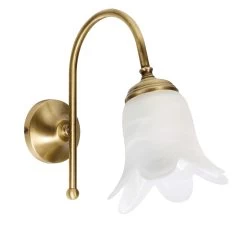 Wandlampe In Bronze Hell Glänzend Weiß