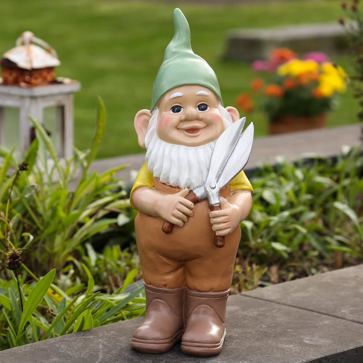 Gartenzwerg Mit Gartenschere Gartenfigur H: 29cm In Bunt 4 Gartenzwerg Mit Gartenschere Gartenfigur H: 29cm In Bunt – Bild 2