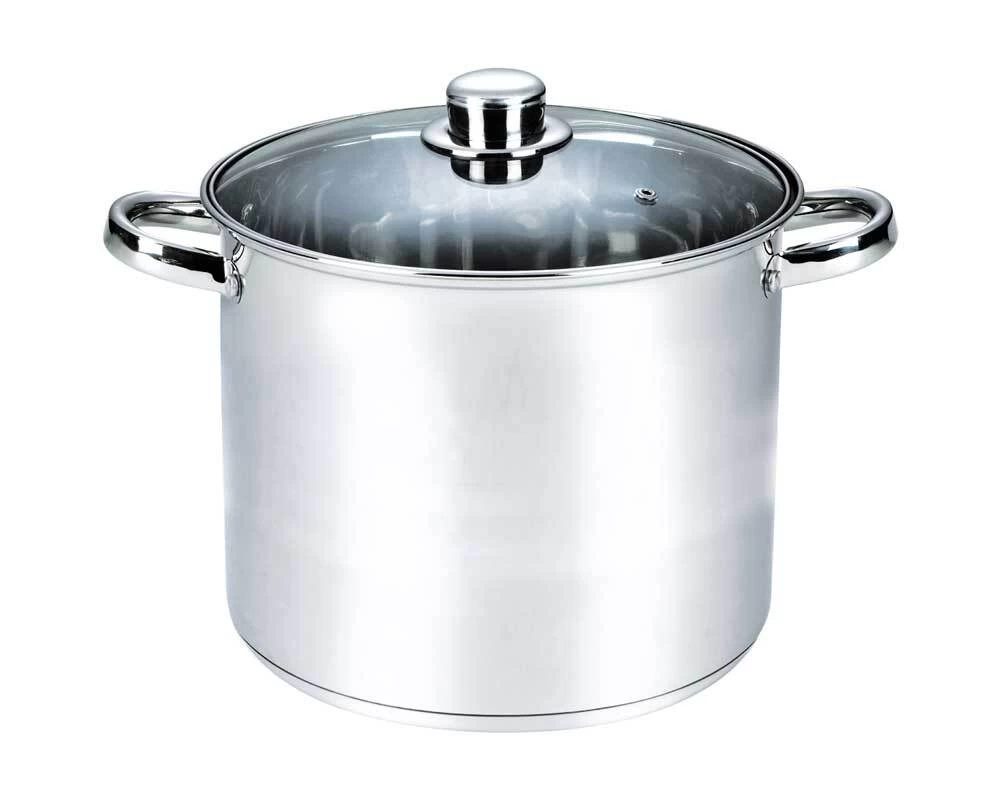 Edelstahl Kochtopf Ø32cm Mit Glasdeckel In Silber 3 Edelstahl Kochtopf Ø32cm Mit Glasdeckel In Silber