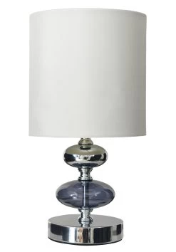 Stoff - Tischleuchte "Mali" (H) 28,5 Cm In Weiß