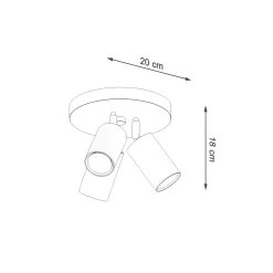 Deckenleuchte ETNA 3P In Weiß Spot (H)18cm ø20cm -Heimdekoration Verkäufe nice lamps deckenleuchte etna 3p in weiss spot h 18cm o20cm 6