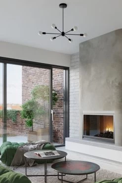 Hängleuchte BENEDETT 5 In Schwarz Stahl (L)66cm (B)66cm (H)46cm -Heimdekoration Verkäufe nice lamps hangleuchte benedett 5 in schwarz stahl l 66cm b 66cm h 46cm 3