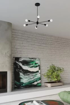 Hängleuchte BENEDETT 5 In Schwarz Stahl (L)66cm (B)66cm (H)46cm -Heimdekoration Verkäufe nice lamps hangleuchte benedett 5 in schwarz stahl l 66cm b 66cm h 46cm 4