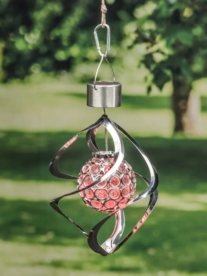 LED-Solar-Windspiel Mit Farbwechsel - (H)23 X Ø 16 Cm 6 LED-Solar-Windspiel Mit Farbwechsel - (H)23 X Ø 16 Cm – Bild 4