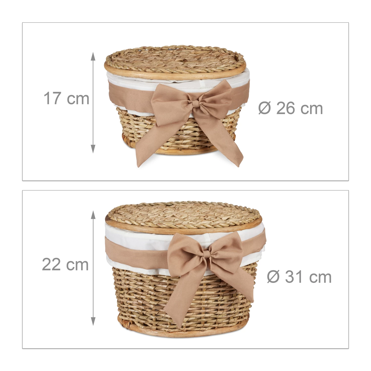 2x Badkörbchen In Natur 6 2x Badkörbchen In Natur – Bild 4