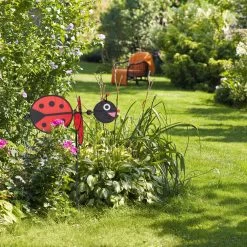 4x Windrad In Rot/Schwarz - (B)36,5 X (H)76,5 X (T)51,5 Cm -Heimdekoration Verkäufe relaxdays 4x windrad in rot schwarz b 36 5 x h 76 5 x t 51 5 cm 4