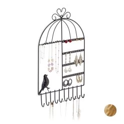 Schmuckhalter In Schwarz - (B)25,5x (H)44,5 X (T)4,5 Cm -Heimdekoration Verkäufe relaxdays schmuckhalter in schwarz b 25 5x h 44 5 x t 4 5 cm 7