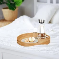 Serviertablett In Natur - ø38,5 Cm 13 Serviertablett In Natur - ø38,5 Cm -Heimdekoration Verkäufe relaxdays serviertablett in natur o38 5 cm 4