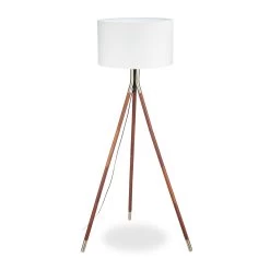 Stehleuchte In Weiß/Braun - (H)150 X Ø48 Cm -Heimdekoration Verkäufe relaxdays stehleuchte in weiss braun h 150 x o48 cm 7