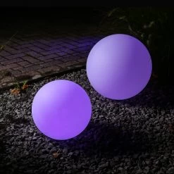 Leuchtkugel LED GLOBE RGB In Weiß - 50cm -Heimdekoration Verkäufe satisfire leuchtkugel led globe rgb in weiss 50cm 4