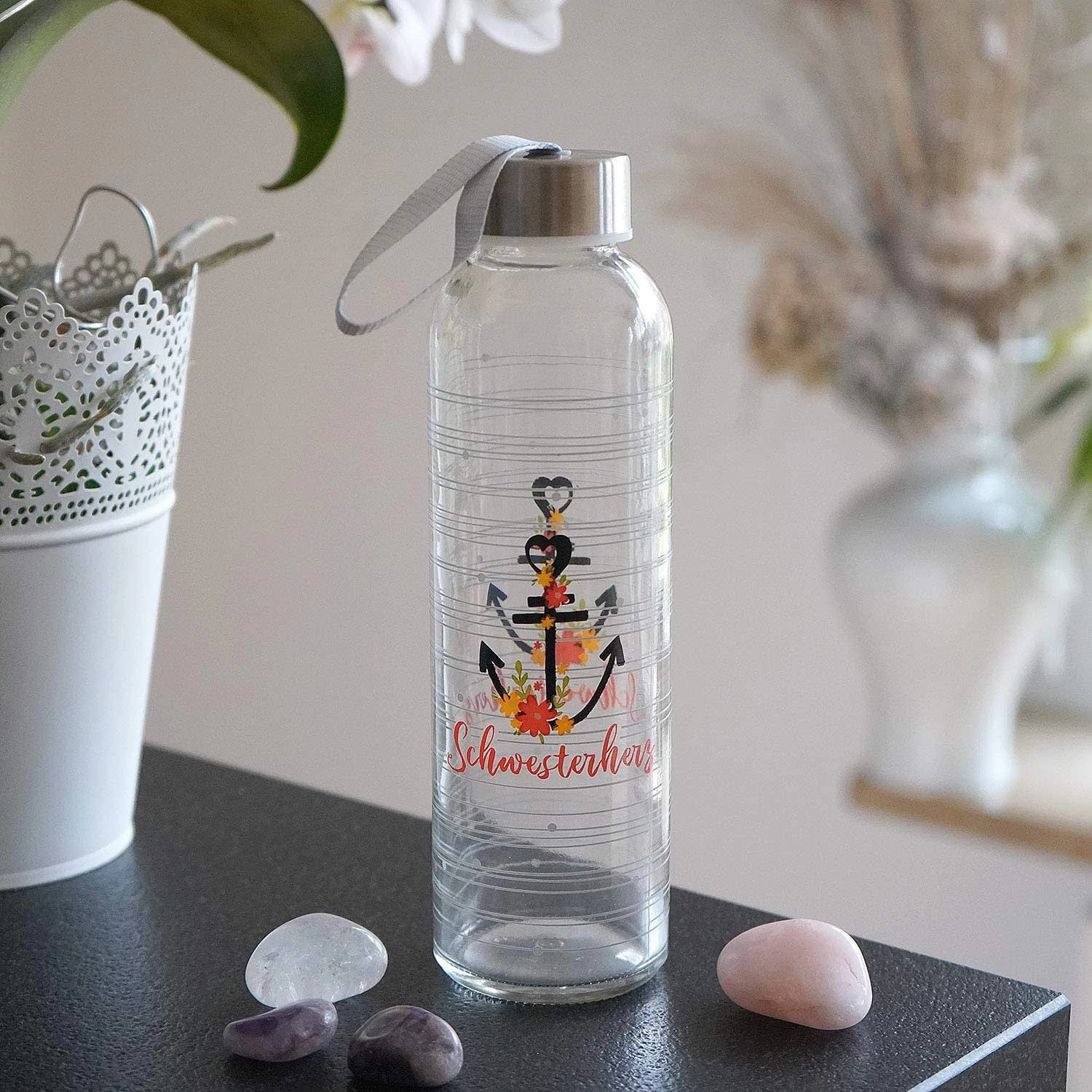 Trinkflasche Schwesterherz In Bunt 5 Trinkflasche Schwesterherz In Bunt – Bild 3