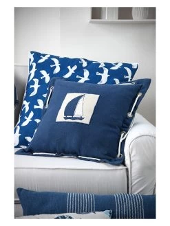Kissen "Catamaran" In Dunkelblau - (L)40 X (B)40 Cm