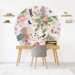 Runde Tapete Selbstklebend - Schmetterlinge Mit Rosa Blumen In Bunt 14 Runde Tapete Selbstklebend - Schmetterlinge Mit Rosa Blumen In Bunt -Heimdekoration Verkäufe wallart runde tapete selbstklebend schmetterlinge mit rosa blumen in bunt 4