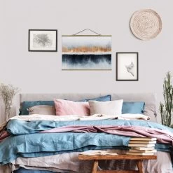 Stoffbild - Elisabeth Fredriksson - Goldener Horizont Aquarell In Gold -Heimdekoration Verkäufe wallart stoffbild elisabeth fredriksson goldener horizont aquarell in gold 2