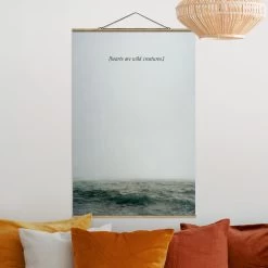 Stoffbild - Lyrische Landschaften - Herzen In Grau -Heimdekoration Verkäufe wallart stoffbild lyrische landschaften herzen in grau 1