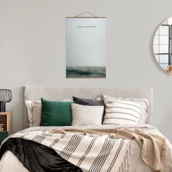 Stoffbild - Lyrische Landschaften - Herzen In Grau -Heimdekoration Verkäufe wallart stoffbild lyrische landschaften herzen in grau 2