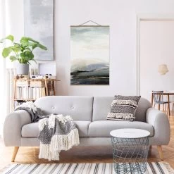 Stoffbild Mit Posterleisten - Horizont Bei Tagesanbruch In Grau -Heimdekoration Verkäufe wallart stoffbild mit posterleisten horizont bei tagesanbruch in grau 2