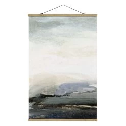 Stoffbild Mit Posterleisten - Horizont Bei Tagesanbruch In Grau -Heimdekoration Verkäufe wallart stoffbild mit posterleisten horizont bei tagesanbruch in grau 4