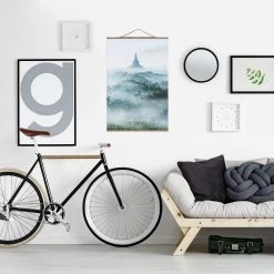 Stoffbild - Morgennebel über D. Dschungel V. Bagan In Bunt -Heimdekoration Verkäufe wallart stoffbild morgennebel uber d dschungel v bagan in bunt 3