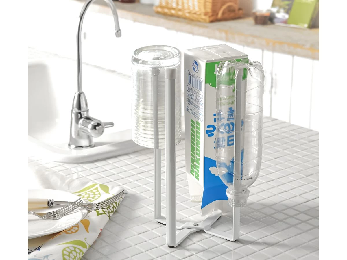 Yamazaki Flaschen Trockenständer Tower In Weiß 4 Yamazaki Flaschen Trockenständer Tower In Weiß – Bild 2