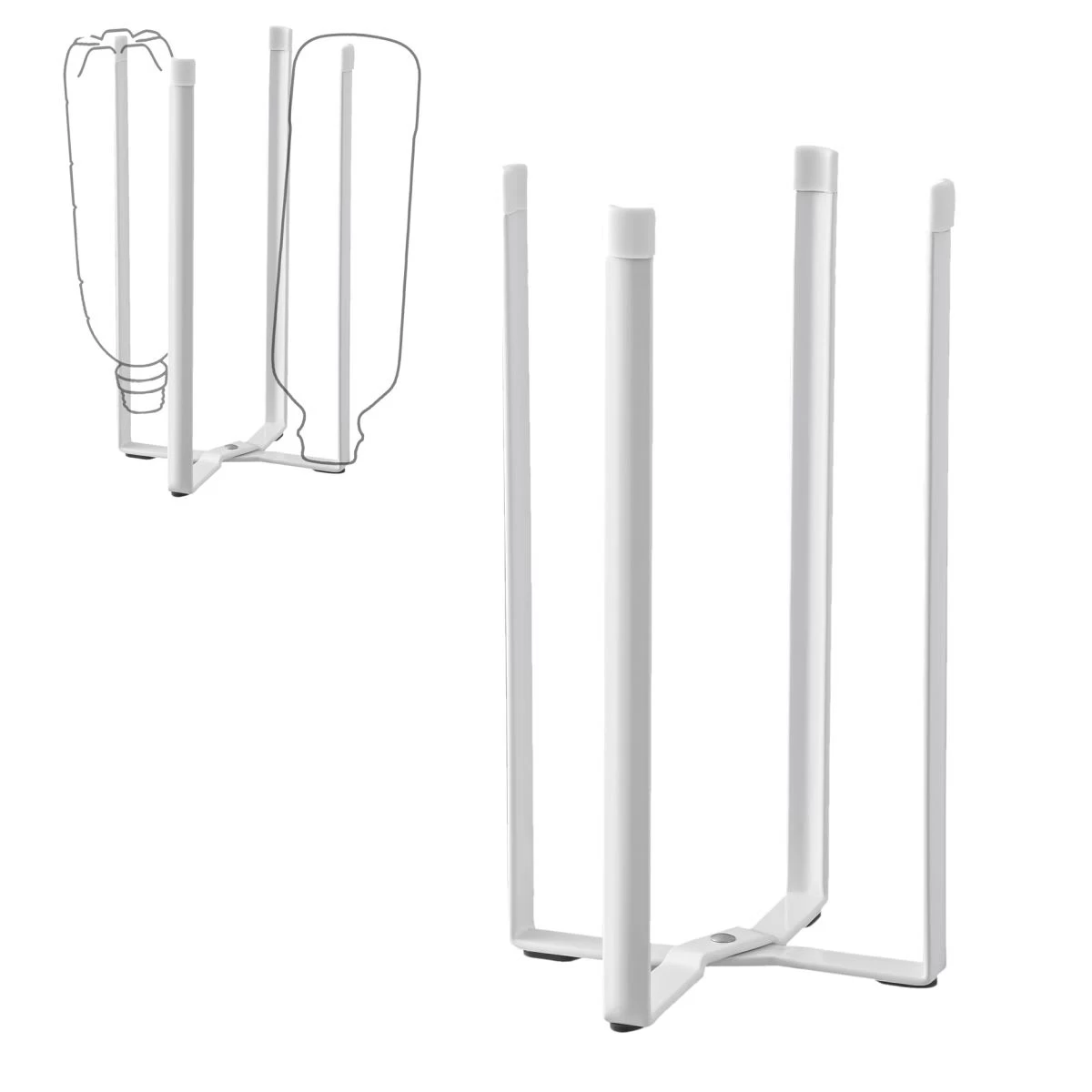 Yamazaki Flaschen Trockenständer Tower In Weiß 3 Yamazaki Flaschen Trockenständer Tower In Weiß